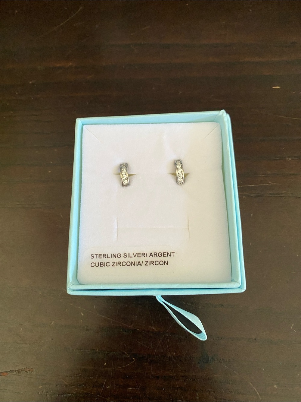 Sterling Silver Cubic Zirconia Hoop Earrings